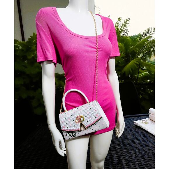 AKA Alpha Kappa Alpha Purse Custom Made "50 Years Golden" Pearls & Rhinestone - Picture 3 of 9